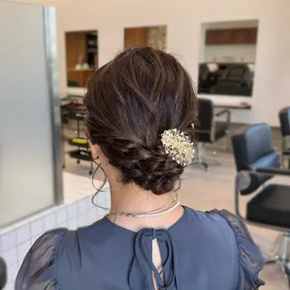 ミディアム カラー ヘアアレンジ 縮毛矯正+モテカラー 🎀✨MIHOのヘアスタイル