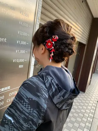 ロング ヘアアレンジ サプリームヘア 飯田みち瑠のヘアスタイル