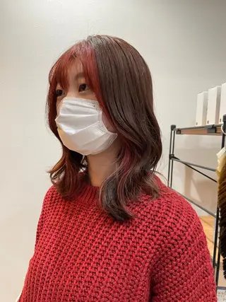 ミディアム ✨透明感カラー/縮毛 恵比寿HAYATO✨のヘアスタイル