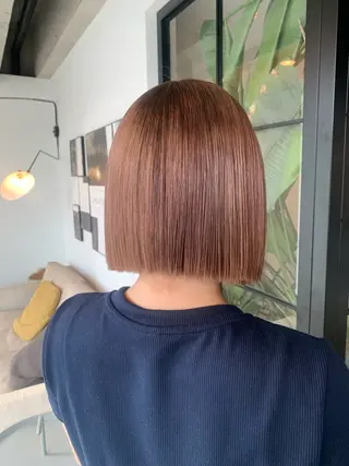 ショート カラー ベージュカラー🌿 新潟駅/青木結月のヘアスタイル