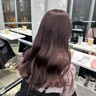 セミロング カラー ヘアアレンジ 🎀モテ暖色× エクステ🎀あかりのヘアスタイル