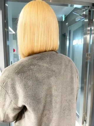 ミディアム カラー ヘアアレンジ #ブリーチカラー Akihoのヘアスタイル