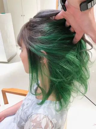 ミディアム カラー ヘアアレンジ モテ髪透明感❤️ デイズヘアカラーのヘアスタイル
