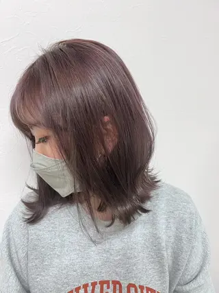 ミディアム カラー ヘアアレンジ Sol plusのヘアスタイル