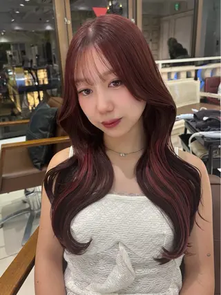 ロング カラー 縮毛・髪質改善🩰 mai🐰ྀི🤍のヘアスタイル