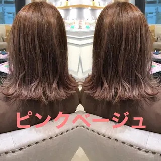 ミディアム カラー ヘアアレンジ レイヤー/ハイライト /立川/赤池宏隆のヘアスタイル