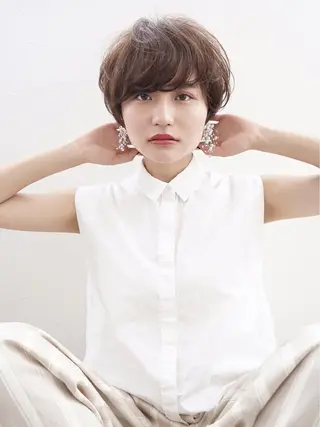 ショート カラー パーマ 花井 啓好のヘアスタイル