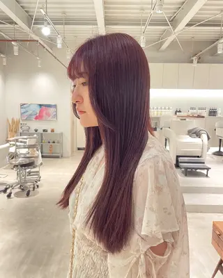 ロング カラー 安西 香利奈のヘアスタイル