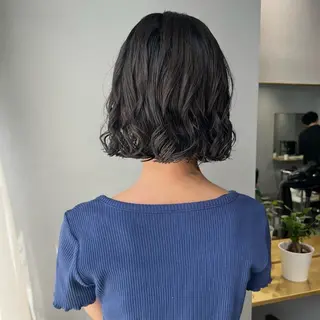 ミディアム パーマ akane/ボブ /ブラウンベージュのヘアスタイル