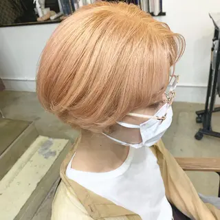 ショート カラー ヘアアレンジ 🎀暖色カラー🎀 ♡yurika♡のヘアスタイル