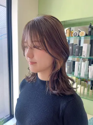 セミロング カラー 中村 佳歩のヘアスタイル