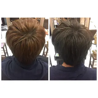 ショート カラー メンズ ショート/レイヤー 🎀細沼玲花のヘアスタイル
