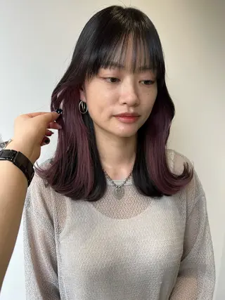 セミロング カラー ダブルカラー🩰 CHIHIRO👒のヘアスタイル