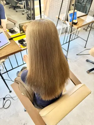 ロング カラー ブリーチなしwカラー /艶カラー/oukaのヘアスタイル