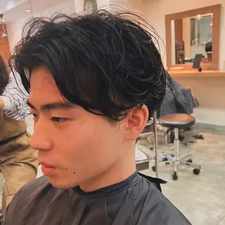パーマ メンズ 透明感・艶感 小坂隼斗のヘアスタイル