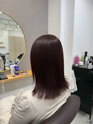 セミロング カラー ヘアアレンジ 💗横浜美容室 💗HARUNAのヘアスタイル