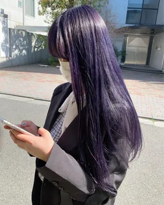 ロング カラー ラベンダー/レイヤー スタイル🤎mamiのヘアスタイル