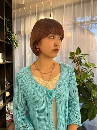 ショート デジタルパーマ 加藤園のヘアスタイル