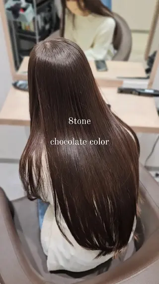 ロング カラー 縮毛矯正をしている人 のためのカラーのヘアスタイル