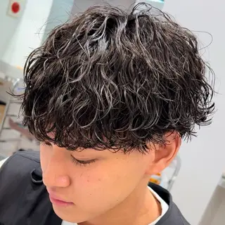 ミディアム パーマ ヘアアレンジ メンズ fifth 石川 凪のヘアスタイル