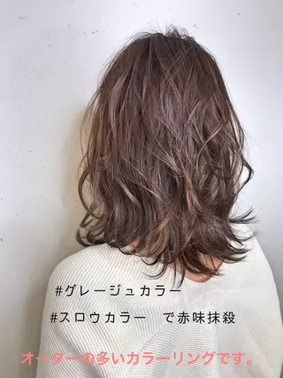 ミディアム 韓国ヘア 山本勝志のヘアスタイル
