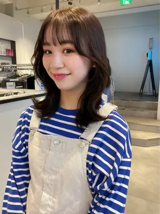 ミディアム 韓国レイヤー🇰🇷 🤍🎀honokaのヘアスタイル
