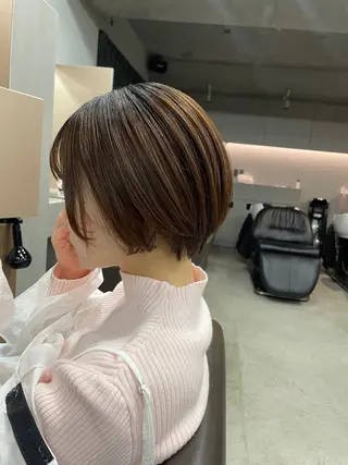 ショート カラー 表参道🌿赤み消し カラー/チナツのヘアスタイル