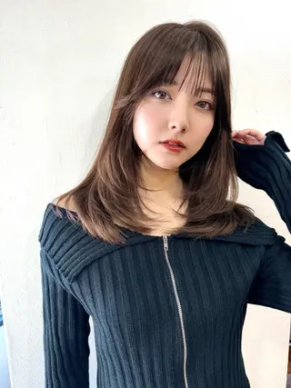 セミロング カラー 似合わせレイヤー 🇰🇷荒木洋文のヘアスタイル