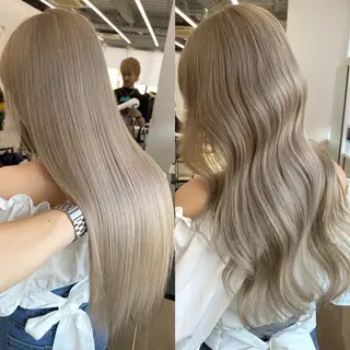 ロング カラー 新美 蓮のヘアスタイル