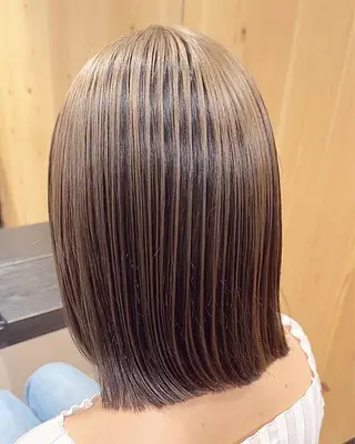 ミディアム カラー スキバサミを使わない カット🌼唯🌼のヘアスタイル