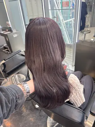ロング カラー ヘアアレンジ ハッシュカット/ ミルクティー/ みうのヘアスタイル