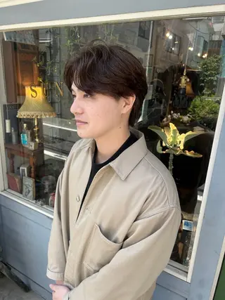 ショート パーマ メンズ 清水千優/パーマ/ メンズパーマのヘアスタイル