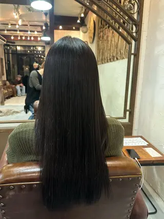 ロング カラー パーマ YUU Belle 新宿のヘアスタイル