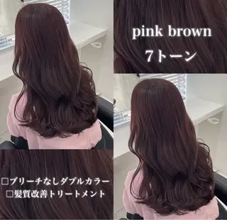 カラー 🤍ブリーチなし ブラウンhimi🤍のヘアスタイル