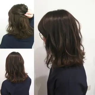 ミディアム カラー パーマ ヘアアレンジ メンズ キッズ ネイル マツエク・マツパ MEGUMI megumiのヘアスタイル