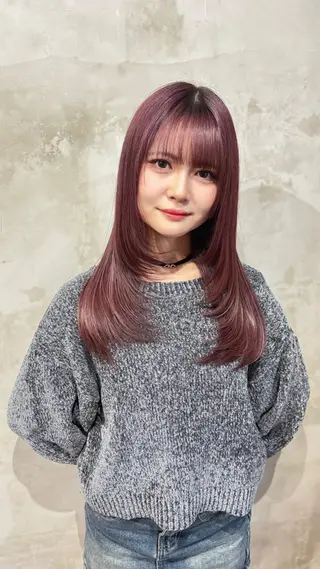 ミディアム ❤︎韓国レイヤ ー❤︎/saraのヘアスタイル