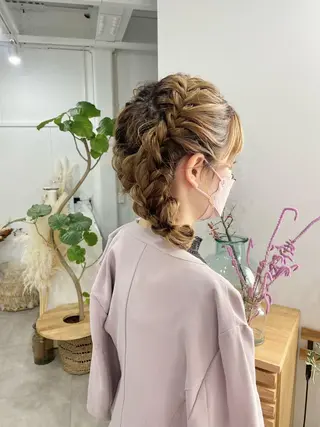 ミディアム カラー ヘアアレンジ ひなの .のその他イメージ