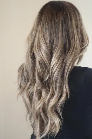 セミロング カラー パーマ ヘアアレンジ マツエク・マツパ チビ編み込みエクステ シールEXどぅ〜すのヘアスタイル