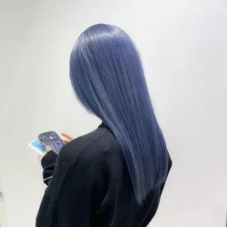 セミロング 🤍ハイトーン寒色 🤍MADOKAのヘアスタイル