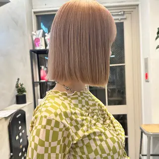 ショート カラー 縮毛/ベージュカラー Mariamu🫧のヘアスタイル