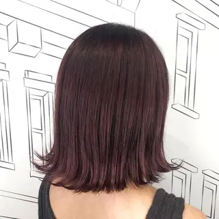 ミディアム カラー TOMOKA 艶髪/透明感カラーのヘアスタイル