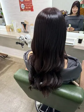 ロング カラー 縮毛矯正/ /関内/あべももこのヘアスタイル