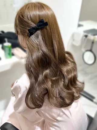 ロング カラー ヘアアレンジ 盛れる顔周り🤍渋谷 Risa🎀のヘアスタイル