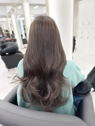 ロング カラー Ardore大阪難波 カットカラーモデルのヘアスタイル