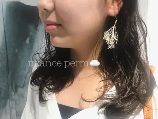 ロング パーマ ヘアアレンジ オリーブ透明感カラー 表参道/MIKUのヘアスタイル