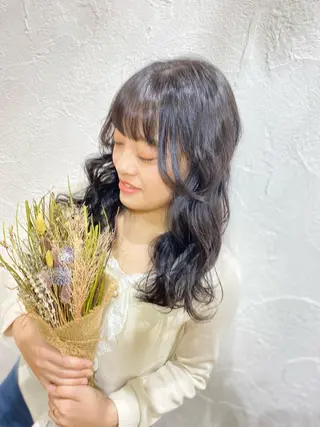 セミロング パーマ 堀 大輔のヘアスタイル