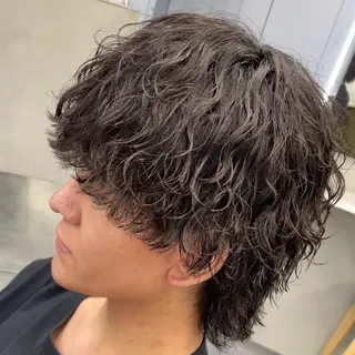セミロング パーマ ヘアアレンジ メンズ fifth 石川 凪のヘアスタイル