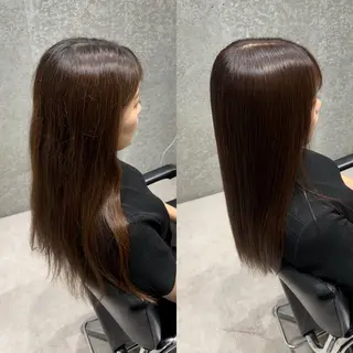 セミロング カラー 髪質改善ヘアケア 艶髪特化/上田のヘアスタイル