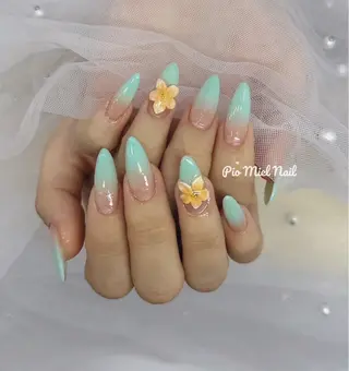 ショート HANA 長さだしのネイルデザイン