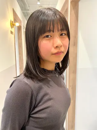 ミディアム カラー SALOWIN熊本 yuseiのヘアスタイル